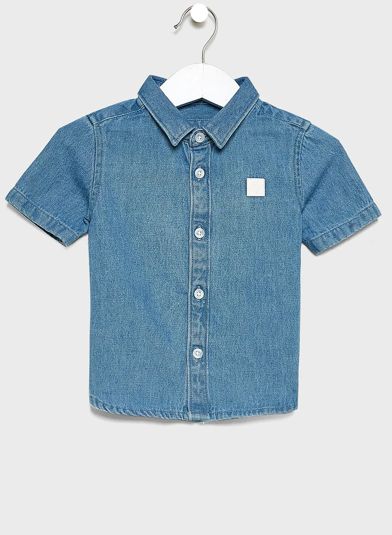 RIVER ISLAND Infant Mid Wash Denim Shirt