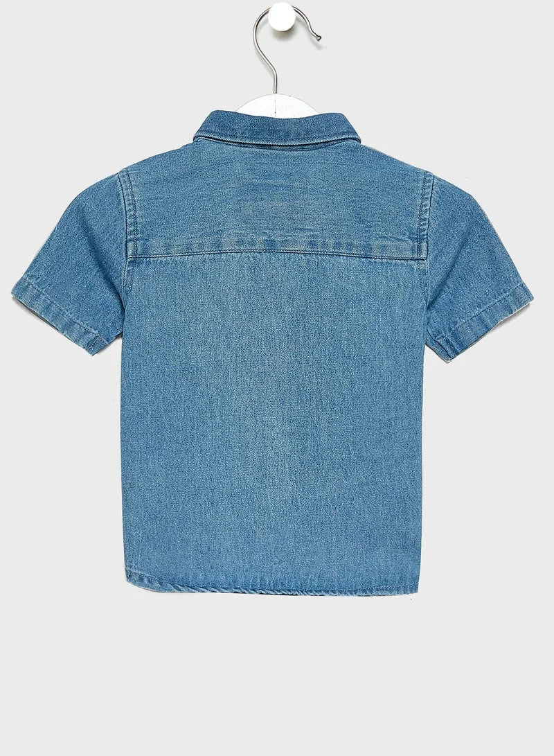 RIVER ISLAND Infant Mid Wash Denim Shirt