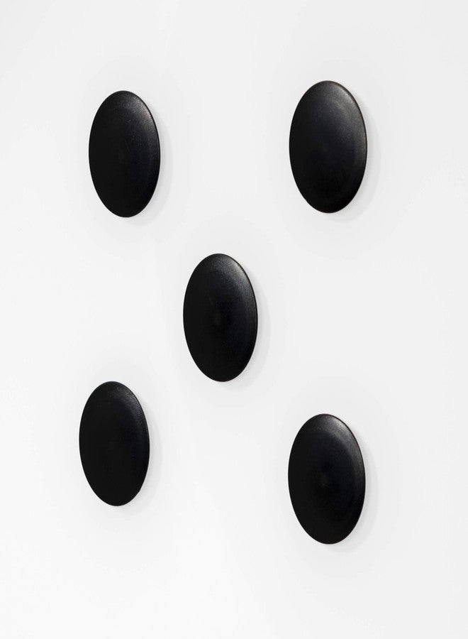 Audio-Visual Direct High Powered Magnets for Glass Dry-Erase Boards, Set of 5 Black - Image 1
