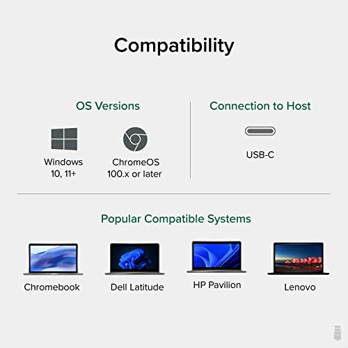 Plugable 11-in-1 USB-C Hub, 100W USB-C Pass-Through, Laptop Docking Station Dual Monitor, 4K 60Hz HDMI, Compatible with Thunderbolt, Windows, Chromebooks, Displays Mirrored on Mac - Image 5