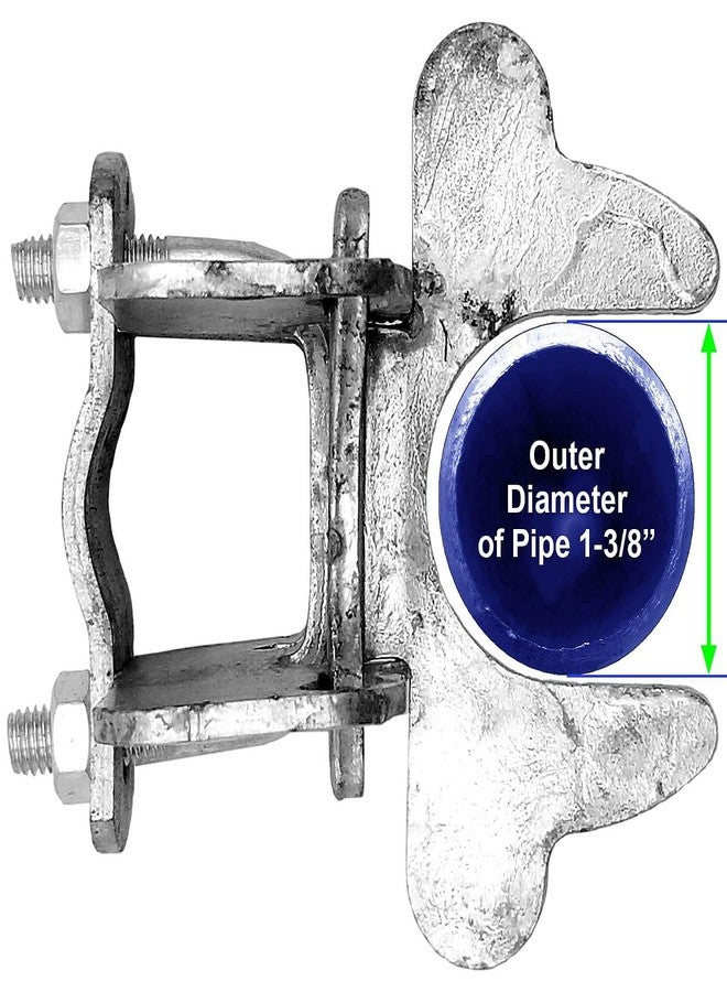 Jake Sales Kennel Gate Latch for Dog Kennel. Fits 1-3/8" Gate Frame & 1-3/8" Gate Post. Made of Galvanized Steel to Prevent Rust and Corrosion - Image 2
