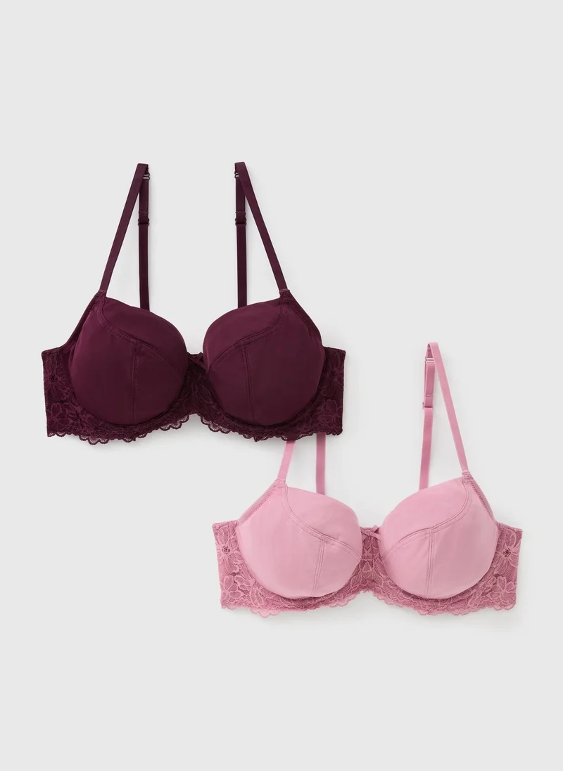 ماتلان DD+ 2 Pack Pink Balcony Bras