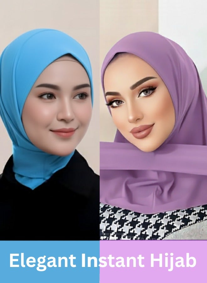 رينفينتي حجاب فوري للنساء – غطاء رأس خفيف الوزن وقابل للتنفس بتغطية كاملة، مزود بحبل قابل للتعديل وسناب غير قابل للانزلاق – مثالي للمناسبات الرسمية، اليومية، الرياضية والفعاليات | مجموعة - Image 1