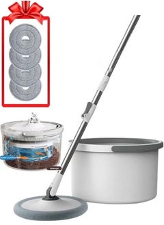 Golau 360 Degree Rotating Mop and Bucket Flat Self-Separating Laminating Mop Set with 4 Microfiber Pads and Extendable Handle Perfect for Cleaning All Kinds of Floors  - Image 1