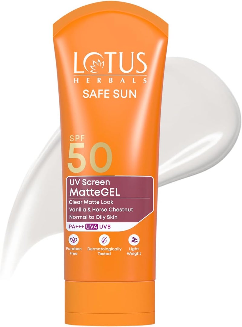 Lotus Herbals Safe Sun UV Screen Matte Gel SPF 50 - Image 1
