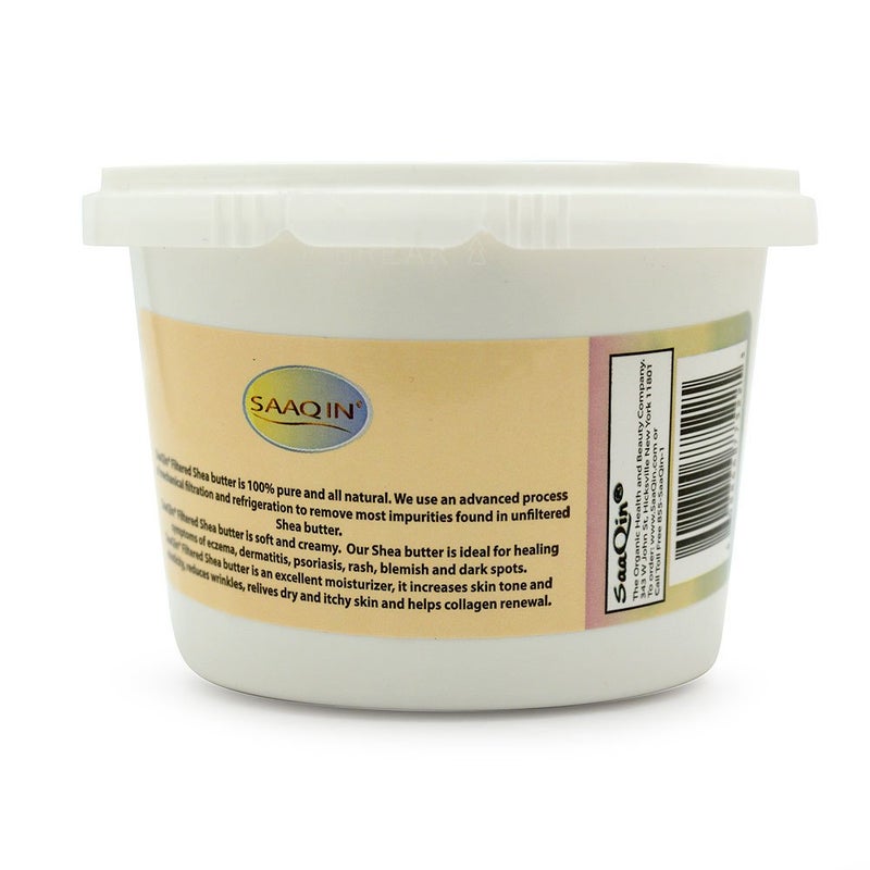 Saaqin Raw Unrefined CREAMY FILTERED Shea Butter 16 Oz AND 1 Lb of Raw Black Soap - Image 4