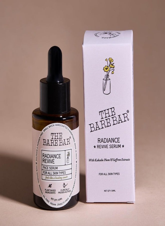 The Bare Bar Radiance Revive Serum - 30 ml | Brightening, Anti-Aging & Hydrating Serum for Glowing Skin, Dark Spots & Fine Lines | For Men & Women - Image 2