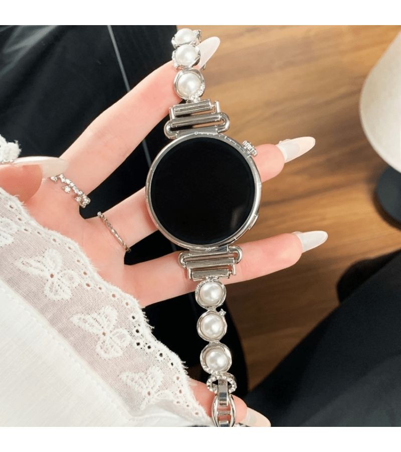 Mix Colour Bead Decor A20mm Quartz Strap Bracelet For Smartwatch Band Handmade Replacement - Image 4