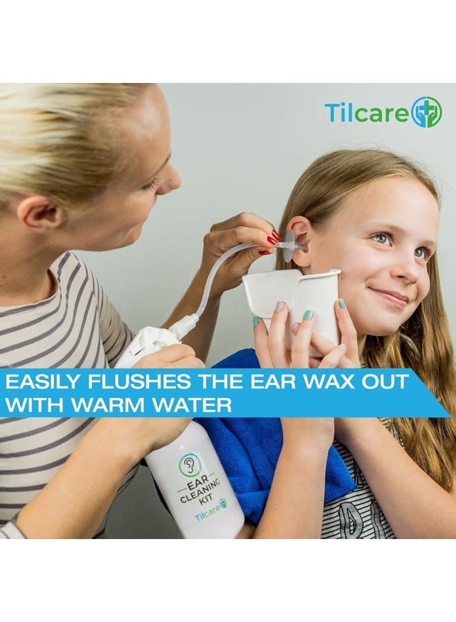 Tilcare Ear Wax Remover - Ear Wash System for Adults & Children - Perfect Ear Cleaning Kit - Includes Basin, Syringe, Curette Set, Towel and 30 Disposable Tips - Image 4
