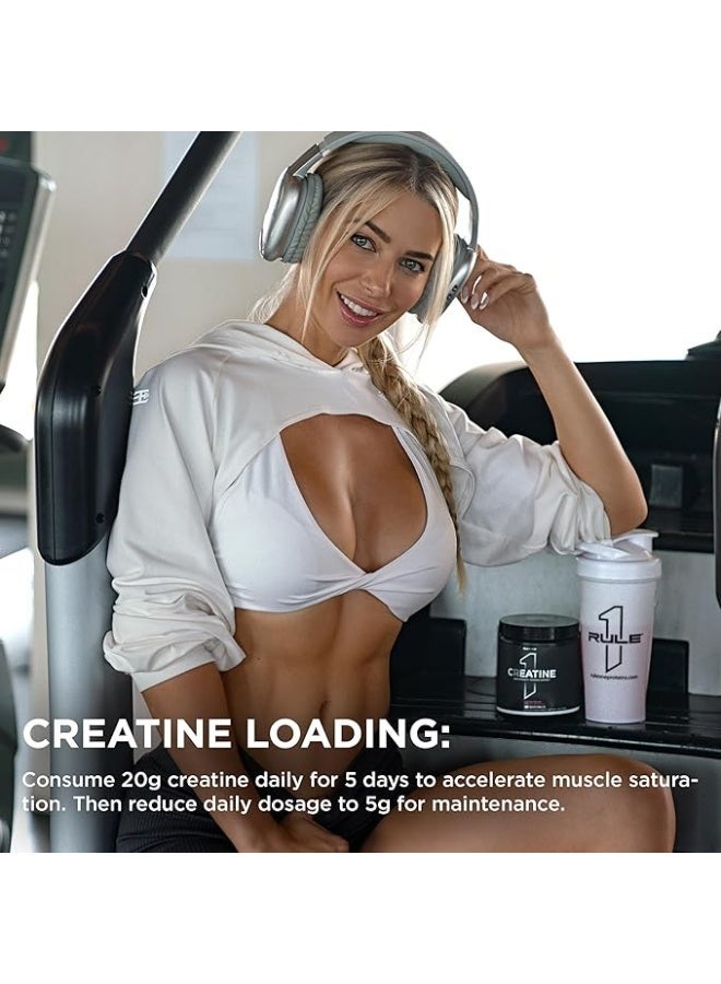 رول 1 بروتينز القاعدة 1 مسحوق الكرياتين – كرياتين مونوهيدرات نقي مجهر لدعم التمارين عالية الكثافة وكتلة الجسم النحيلة، بنكهات وبدون نكهة (130 حصة، بدون نكهة) - Image 5