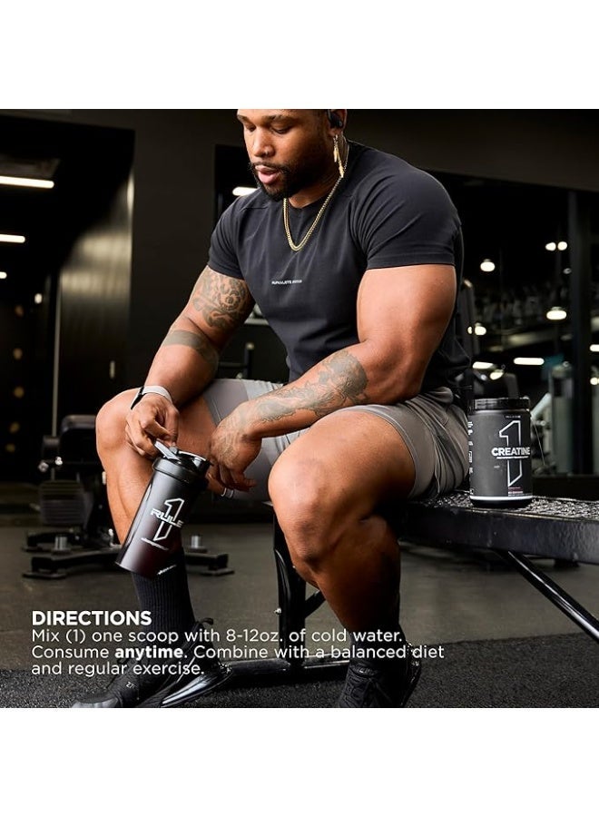 رول 1 بروتينز القاعدة 1 مسحوق الكرياتين – كرياتين مونوهيدرات نقي مجهر لدعم التمارين عالية الكثافة وكتلة الجسم النحيلة، بنكهات وبدون نكهة (130 حصة، بدون نكهة) - Image 2