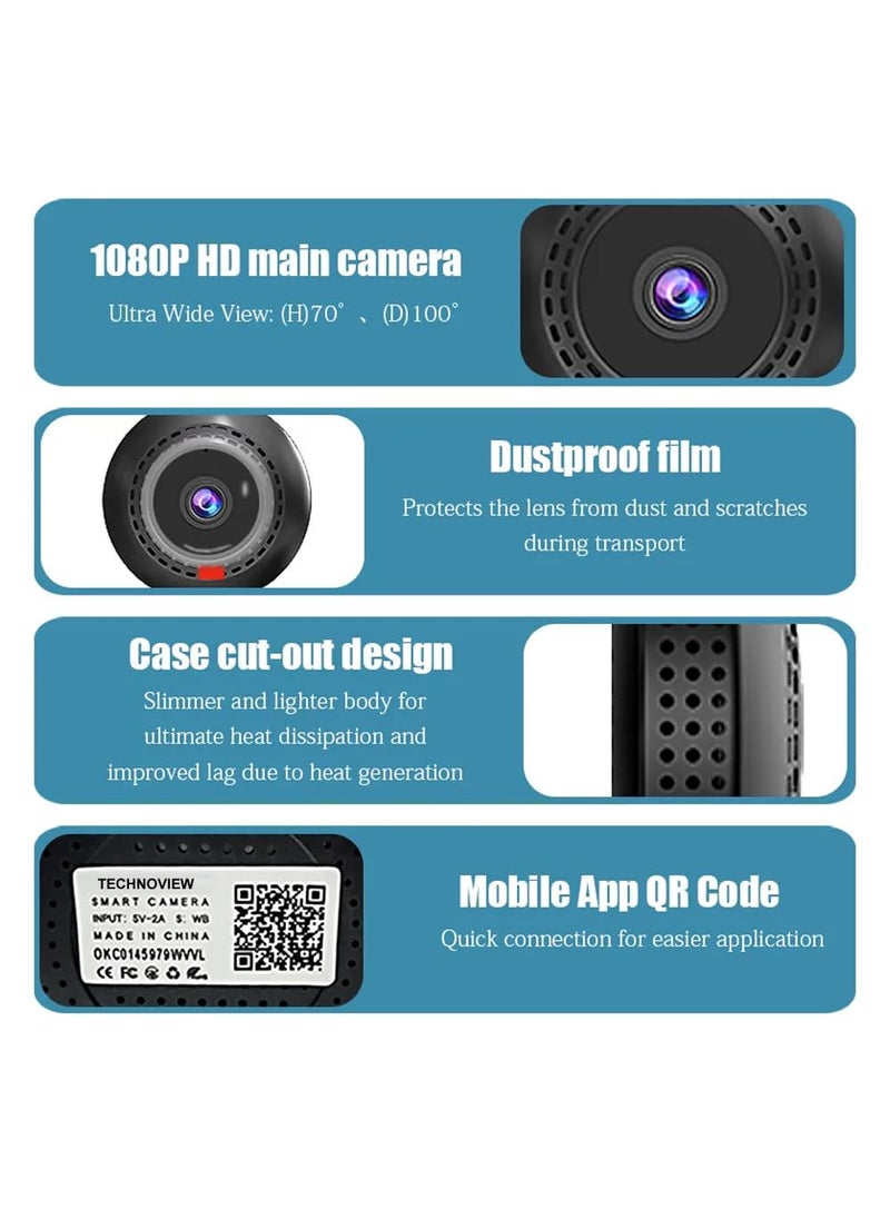 TECHNOVIEW Refurbished TECHNOVIEW V380PRO WiFi CCTV Security Camera for Home Outdoor High HD Focus Spy Magnet Mini Spy Magnetic Live Stream Night Vision IP Wireless 1080P Hidden Camera for Home Offices Security  - Image 2