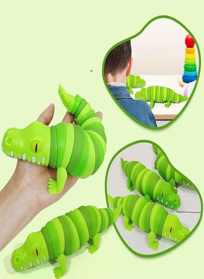 Chocozone Crawling Caterpillar Toy Toddler Toys for Kids Flexible Clicky Sound Making Sensory Toys for 2+ Years Old Boys & Girls (21cm Crocodile) - Image 2
