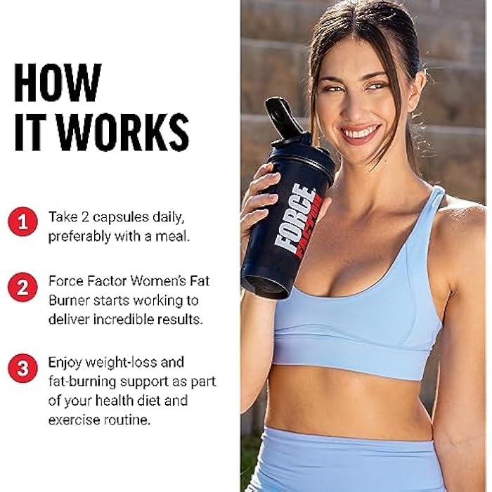 Force Factor Women’s Fat Burner, Metabolism Booster, and Weight-Loss Supplement Support, Green Tea Fat Burner Weight-Loss Pills to Help with Energy, Diet, and Exercise, Vegan, Non-GMO, 60 Capsules - Image 4