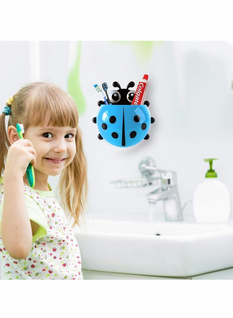 Toothbrush Stand Wall Suction Cup, Cute Cartoon Mount Holder Container Mighty Toothpaste Razor Bathroom Organizer Storage Mounted Small Toiletry Items - Image 3