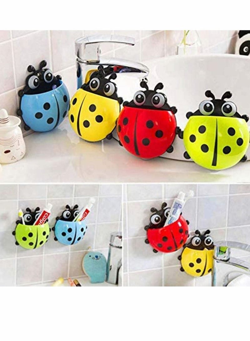 Toothbrush Stand Wall Suction Cup, Cute Cartoon Mount Holder Container Mighty Toothpaste Razor Bathroom Organizer Storage Mounted Small Toiletry Items - Image 4