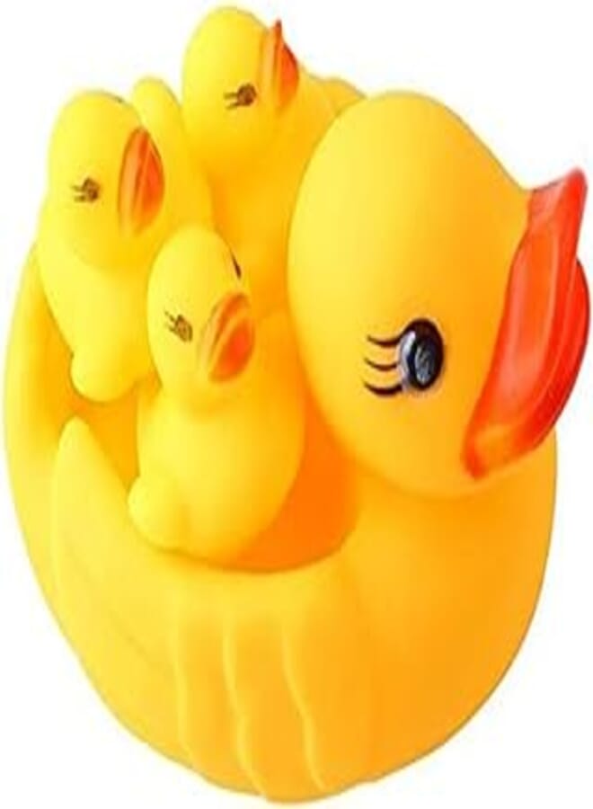 Other Mummy And Baby Rubber Race Cute Ducks Family Squeaky Bath Toys