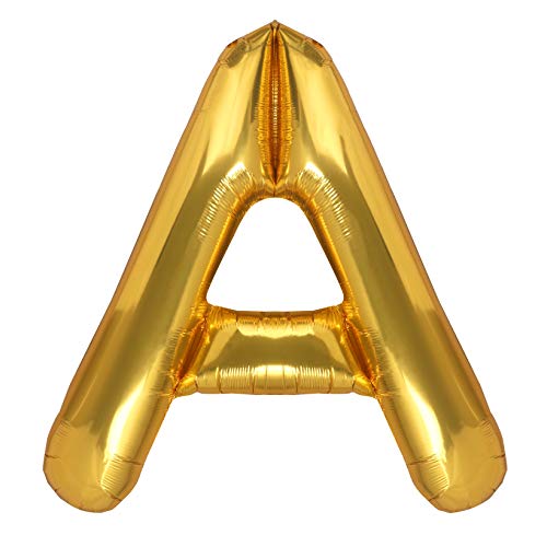 CHANGZHONG 40 Inch Giant Gold Letter A Balloons Birthday Party Decorations Mylar Foil Big Alphabet Helium Balloon - Image 2