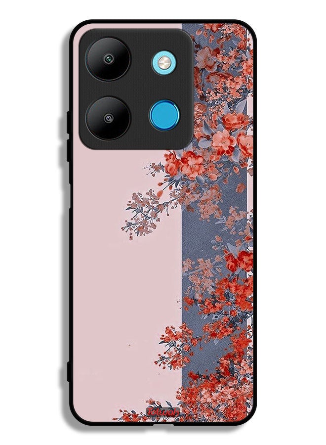 Tolwak Infinix Smart 7 Protective Case Cover Tree Leaves And Flowers Art - Image 1