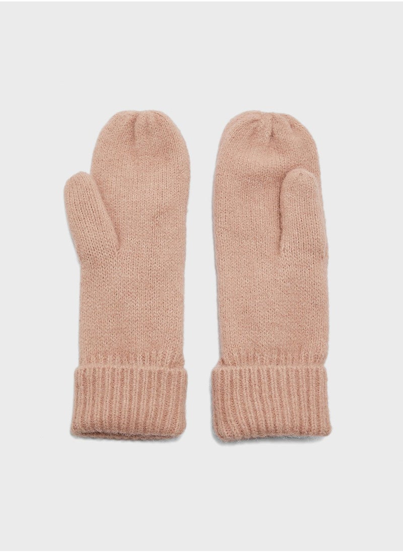 ONLY - Onlanna Cable Knit Mittens - Image 1