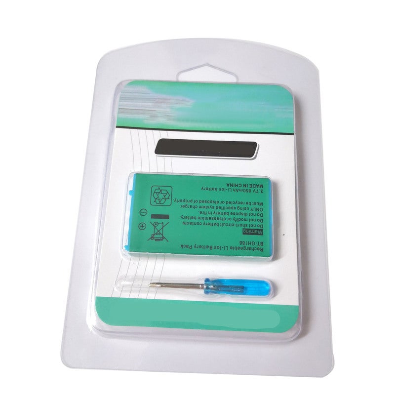 GBA SP Battery 850mAh Lithium Ion Replacement - Large Capacity Safe Reliable - Perfect Replacement Battery with Screwdriver for GBA Console - Image 1