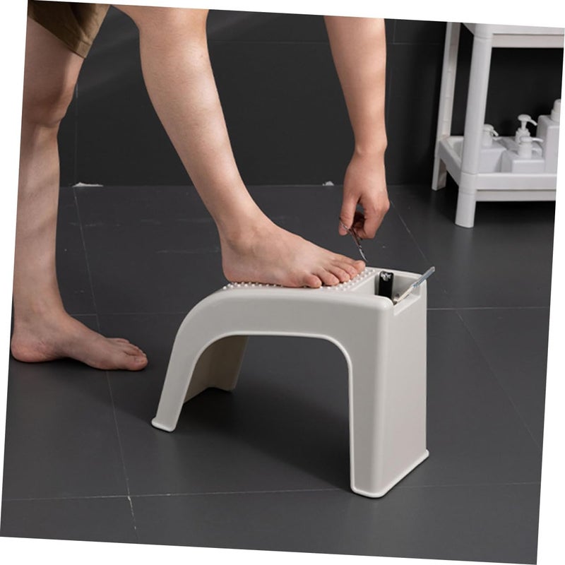 Household Shower Stool for Shaving Legs Anti-Slip Pedicure Foot Rest for Bathroom Compact Foot Stool for Adults Non-Slip Design for Safe Use - Image 3