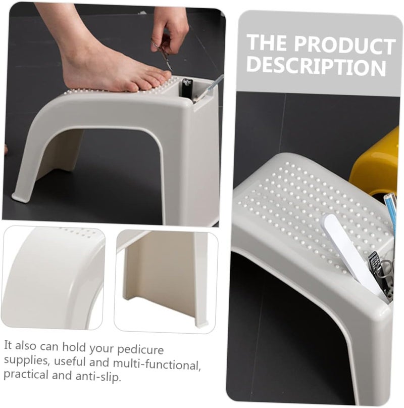 Household Shower Stool for Shaving Legs Anti-Slip Pedicure Foot Rest for Bathroom Compact Foot Stool for Adults Non-Slip Design for Safe Use - Image 5