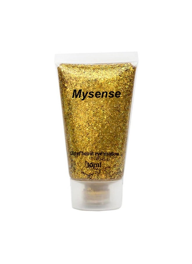 Mysense - Gold Body Glittersinger Concerts Face Glitter Gelmusic Festival Rave Accessorieschunky Mermaid Glitter Sequins For Face Eye Hair Decorationsglitter Gold Face Paint Makeup For Women30G - Image 1