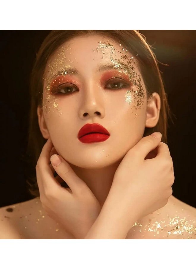 Mysense - Gold Body Glittersinger Concerts Face Glitter Gelmusic Festival Rave Accessorieschunky Mermaid Glitter Sequins For Face Eye Hair Decorationsglitter Gold Face Paint Makeup For Women30G - Image 1