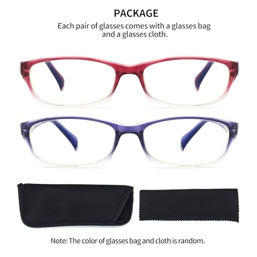 LANLANG 5-Pack Reading Glasses for Women, Blue Light Blocking Eyeglasses with Spring Hinge, 5 fashion colors, Anti Eyestrain, +2.50 diopters - Image 4