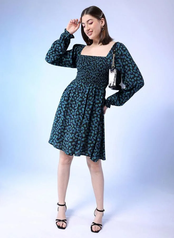 Freehand Freehand Women Black Spot Print Mini Dress