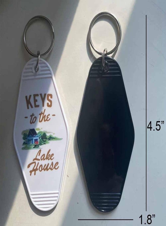 Lemua 4pcs Lake House Keychain Bulk Keys To The Lake House Key Chain Motel Key Ring New Home Key Chain - Image 2