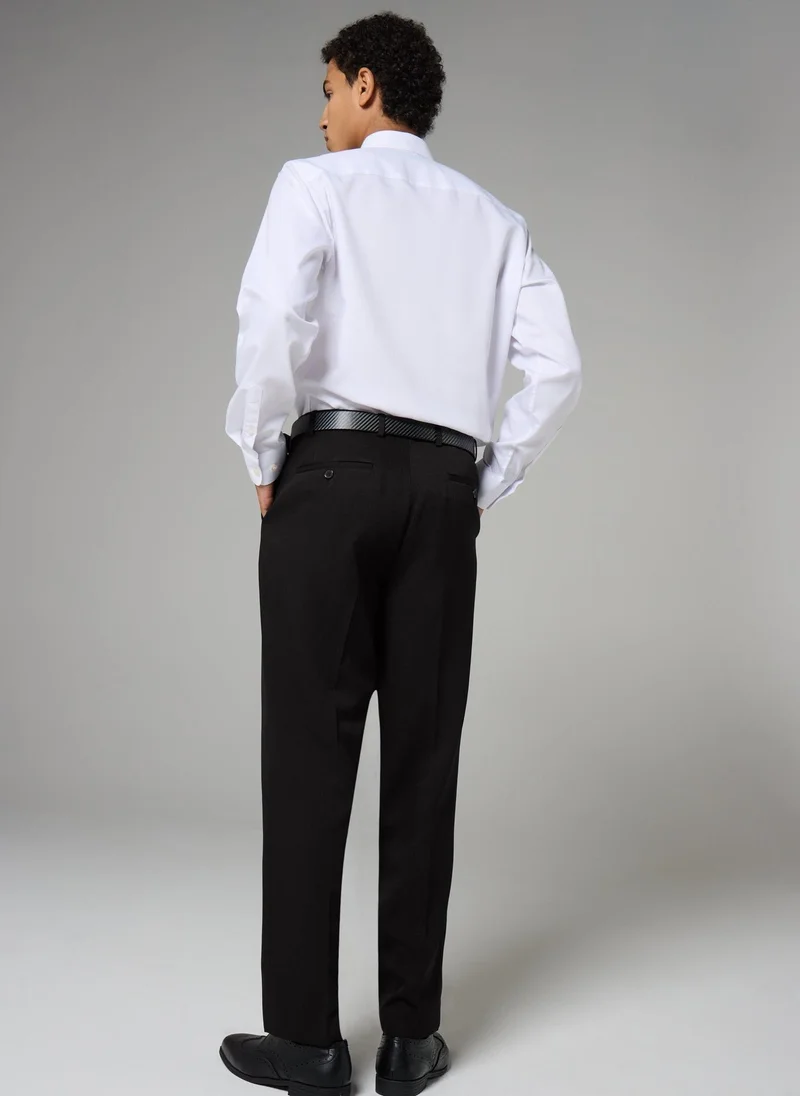 ماتلان Taylor & Wright Black Regular Fit Flexi Waist Trousers