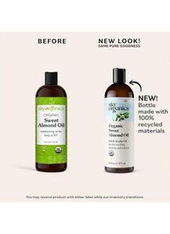 Sky Organics Sky Organics - Organic Sweet Almond Oil, 16 fl oz - Soft & Soothe Oil - Skin Moisturizer - Silky, Lightweight Texture - 100% Pure - Non-Greasy - Natural, Vegan, & Cruelty Free - Beauty & Self Care  - Image 2