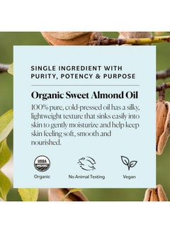 Sky Organics Sky Organics - Organic Sweet Almond Oil, 16 fl oz - Soft & Soothe Oil - Skin Moisturizer - Silky, Lightweight Texture - 100% Pure - Non-Greasy - Natural, Vegan, & Cruelty Free - Beauty & Self Care  - Image 5