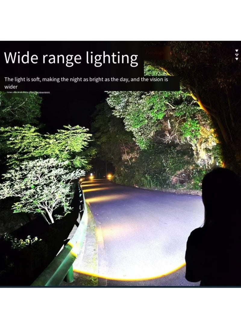 Camping flashlight with multiple modes, high lumen waterproof and shockproof flashlight, 1000m variable zoom LED camping emergency power supply - Image 3