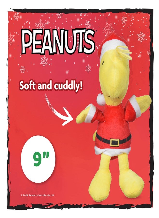 بينتس لعبة سانتا وودستوك القطيفة للكلاب من بيناتس فور بيتس، مقاس 9 بوصات، مع صفارة | لعبة تشارلي براون القطيفة للكلاب باللونين الأصفر والأحمر | ألعاب كلاب متوسطة الحجم تصدر صوت صفارة - ألعاب كلاب محشوة لطيفة وناعمة لجميع الكلاب | صندوق ألعاب - Image 5