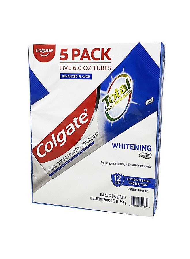 Colgate Total Whitening Toothpaste, 6 Ounce (Pack of 5) - Image 1