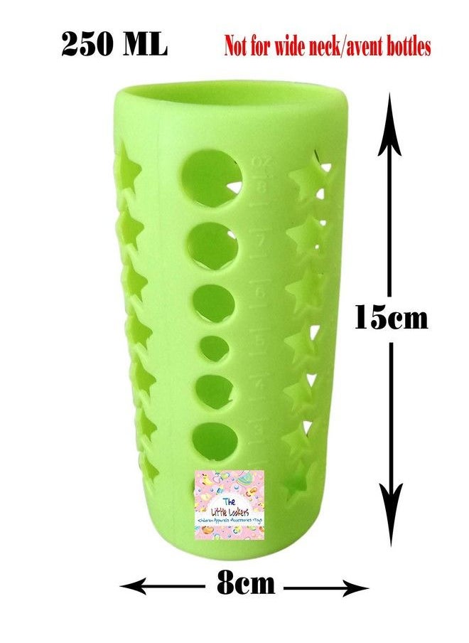 The Little Lookers Baby Feeding Bottle Silicone Warmer Cover Sleeve Holder Insulated Protection For Newborns Infants Babies (Pack Of 2) (Purple & Green 240Ml)  - Image 4