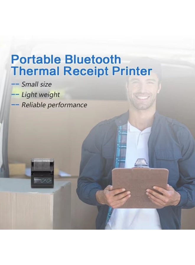 GOOJPRT طابعة حرارية محمولة باليد بتقنية البلوتوث - Image 3