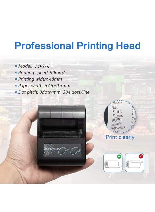 GOOJPRT طابعة حرارية محمولة باليد بتقنية البلوتوث - Image 4
