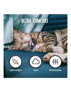 SYOSI Air tag Cat Collar, Cat Collar with Bell and Safely Buckle for Small Pets, Adjustable Kitten Collar with Airtag Holder Compatible with Apple Airtag for Cats, Kittens, Puppies (Sky Blue)  - Image 5