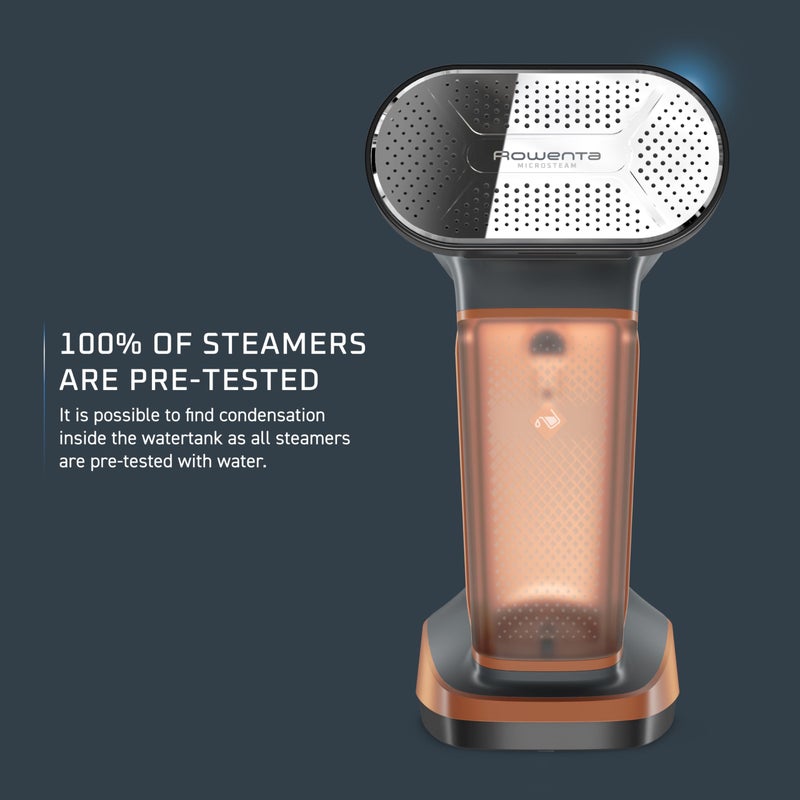 Rowenta Iron Steamer for Clothes, 3in1 Hand Held Steamers, Clothing Steamer, Ironing, Lint Remover, 7.1 Oz Tank, 1875 Watts, Auto-Off, Black & Copper, DR8855 - Image 4