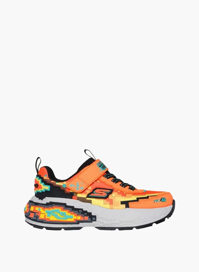 SKECHERS Boys' Game Print Sneakers With Hook And Loop Closure - Megacraft 4K