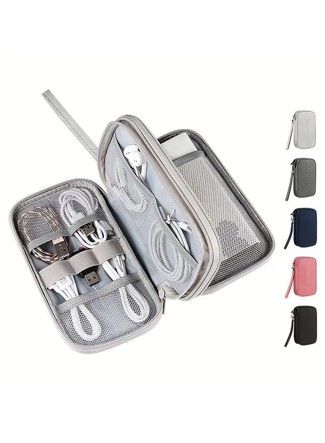 365 Day Use 22 Festival Compatible Digital Storage Bag For Power Bank Mouse Charger Cable And Hard Drive Case Organizer Black - Image 3