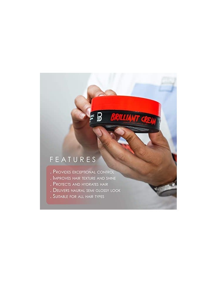 L3 Level 3 Brilliant Cream - Hydrating Cream for Hair Texture & Shine - Natural Style Enhancer - Image 4