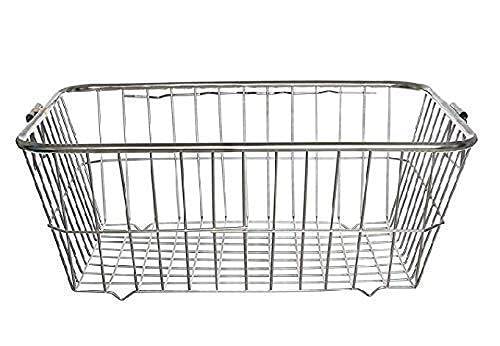Nirgun Empex Stainless Steel Dish Drainer Basket Kitchen Utensil Drying StandPlate RackBartan Basket Sink Counter Top Drainer Rack 48x37x20 cm - Image 1