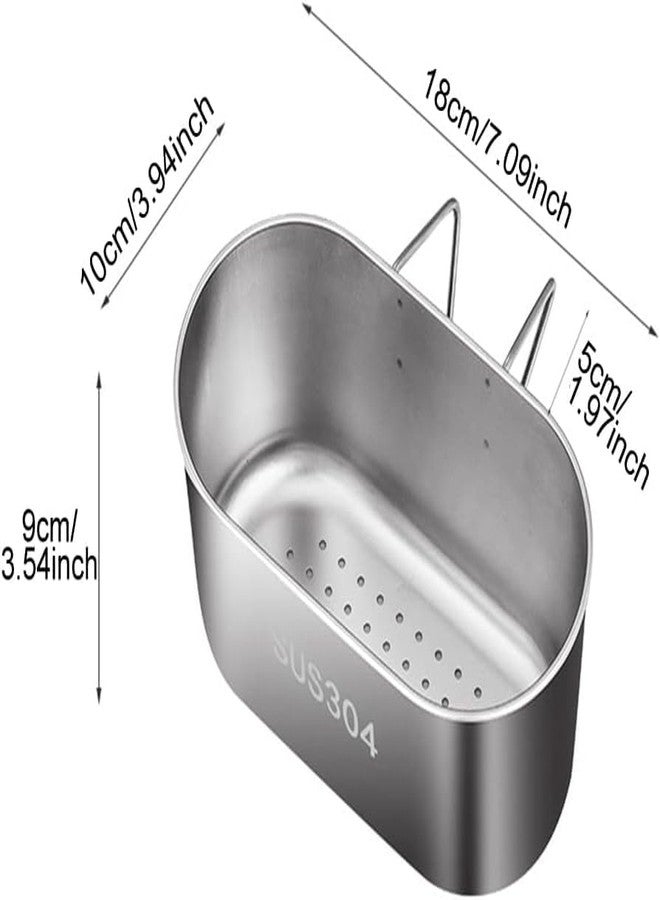 EVVIX Stainless Steel Sink Drain Strainer Basket, Multifunctional Hanging Sink Strainer Colander Drain Basket for Filter Kitchen Waste and Wash Vegetables Fruits - Image 2
