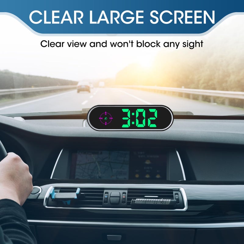 GUGUMO GPS Digital Speedometer for Car MPH, Universal HUD Speed Meter with LED Large Font & USB Cable, Plug and Play for Truck Motor SUV Golf Cart All Vehicles (Contain Car Charger Adapter) - Image 5