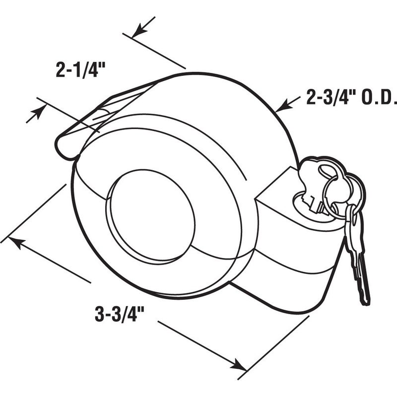 Prime-Line S 4180 Door Knob Lock-Out Device – Prevents Turning of Door Knob and Access to Keyhole, Can be Used for Home Rentals, Evictions, Job Sites & More – Keyed Alike, Diecast, Gray (Single Pack) - Image 2